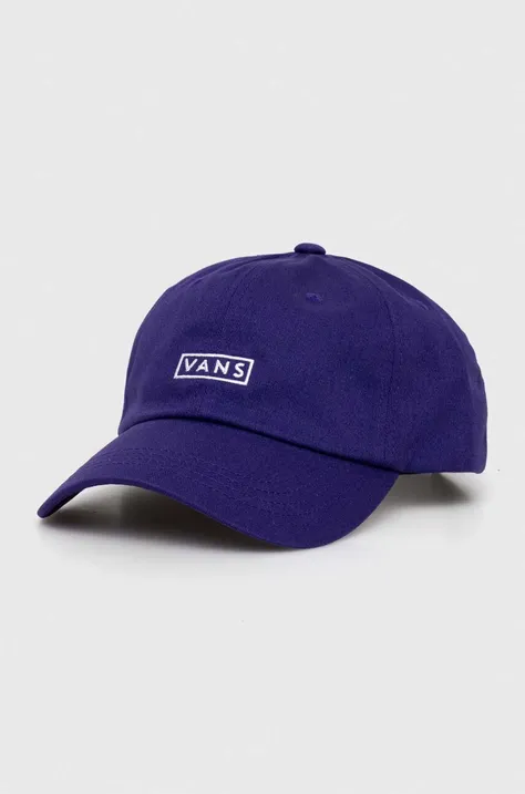 Vans czapka z daszkiem bawełniana kolor fioletowy z aplikacją