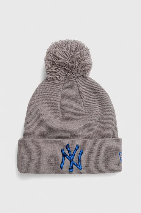 New Era czapka kolor szary  NEW YORK YANKEES