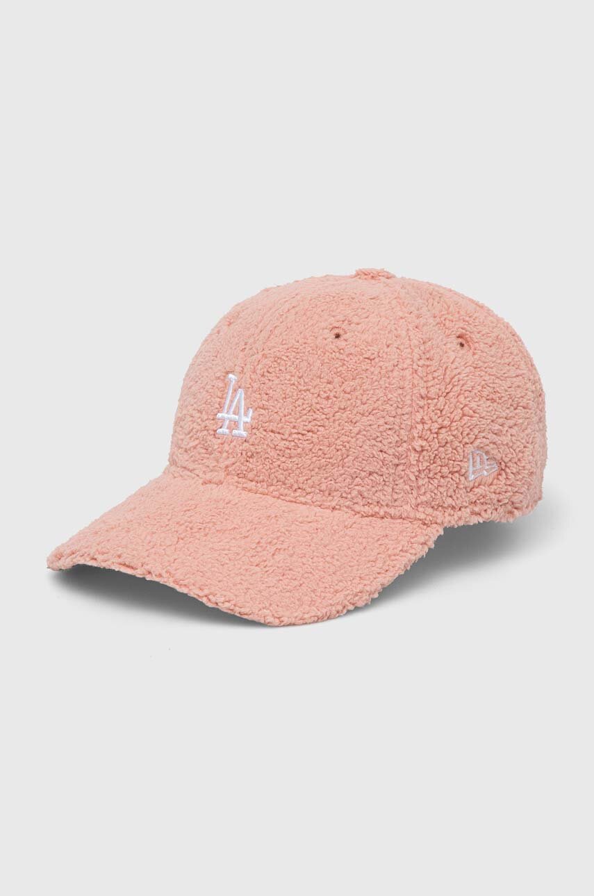 New Era czapka z daszkiem kolor różowy z aplikacją LOS ANGELES DODGERS