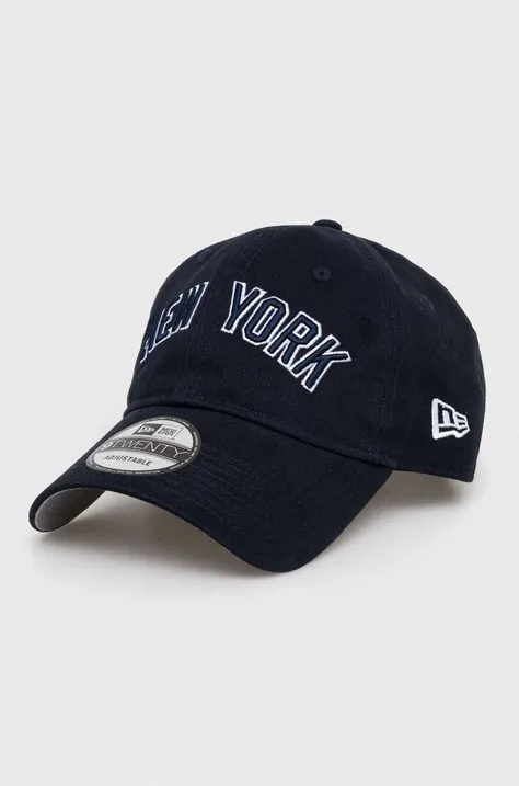 Βαμβακερό καπέλο του μπέιζμπολ New Era χρώμα: ναυτικό μπλε, NEW YORK YANKEES