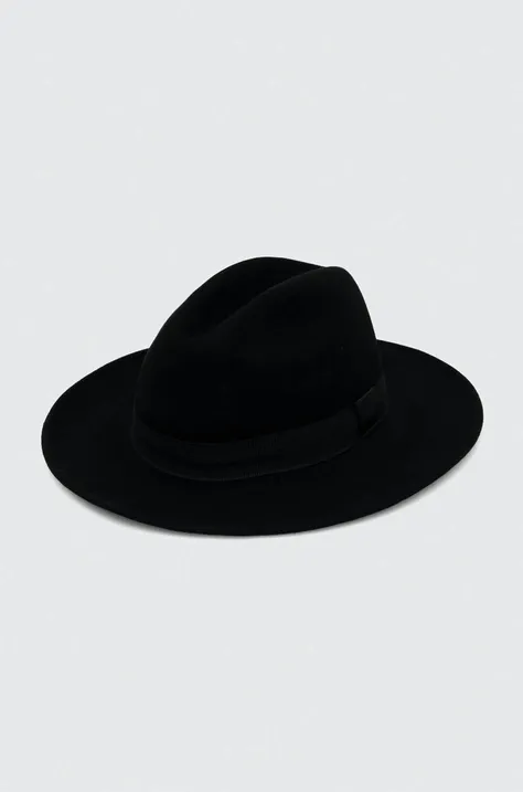 Μάλλινο καπέλο Sisley χρώμα: μαύρο