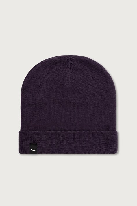 Salewa Czapka beanie z wełną Puez Marino Beanie fioletowa 00.0000028773