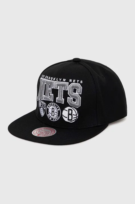 Καπέλο Mitchell&Ness BROOKLYN NETS χρώμα: μαύρο