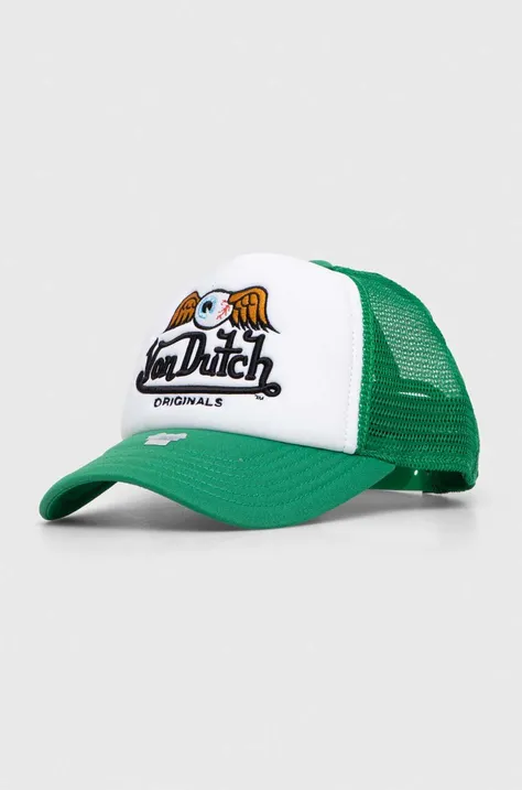 Von Dutch czapka z daszkiem kolor zielony z aplikacją
