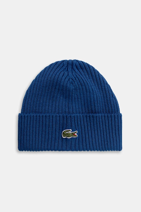 Μάλλινο σκουφί Lacoste χρώμα: πράσινο, RB0001