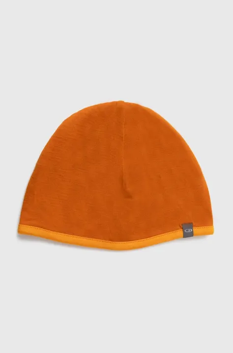 Шапка Icebreaker Pocket цвет оранжевый из тонкого трикотажа шерсть