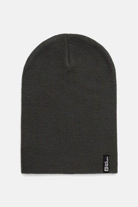 Čiapka Jack Wolfskin tmavomodrá farba, z hrubej pleteniny, 1903892