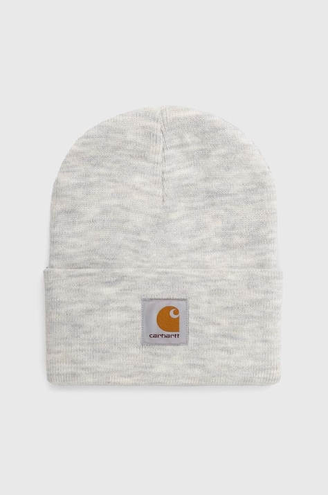 Шапка Carhartt WIP цвет серый из толстого трикотажа