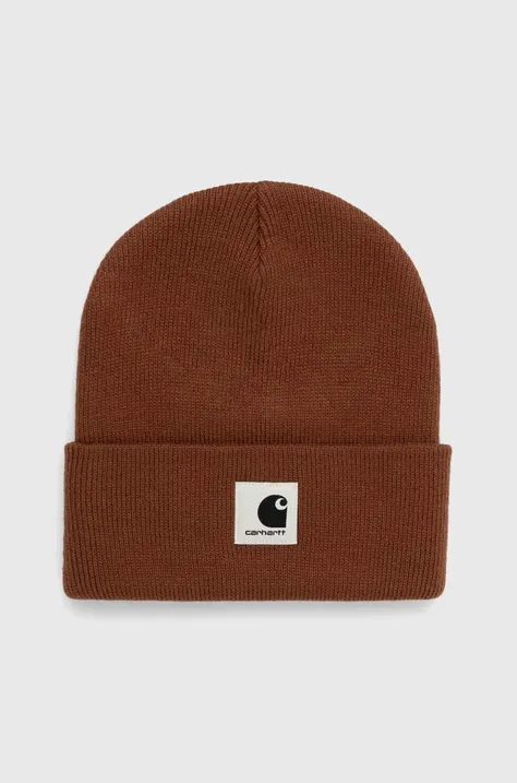 Carhartt WIP czapka Ashley Beanie kolor brązowy z grubej dzianiny I031970.1NMXX