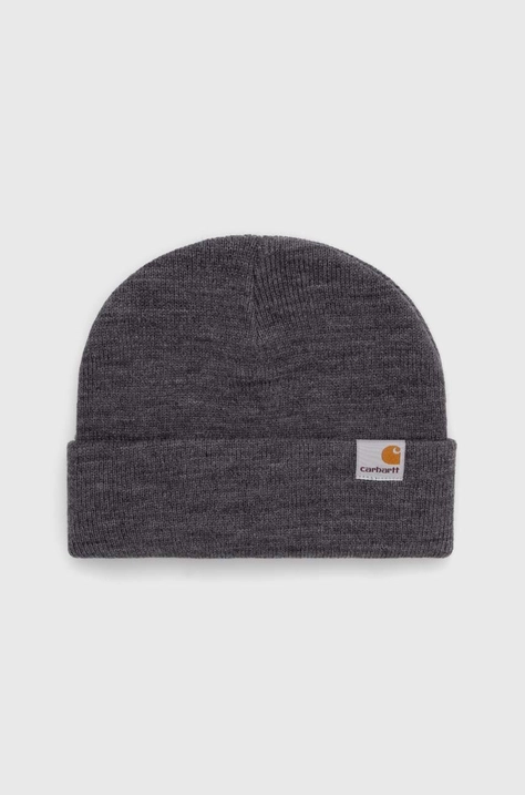 Carhartt WIP căciulă culoarea gri, din tricot gros