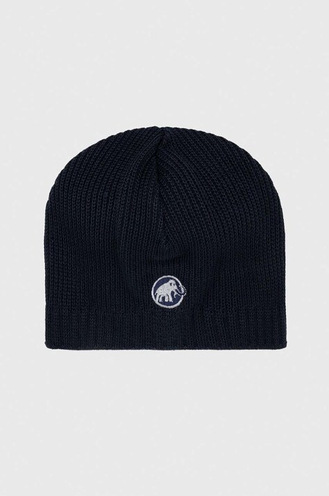 Mammut czapka Sublime kolor granatowy wełniana
