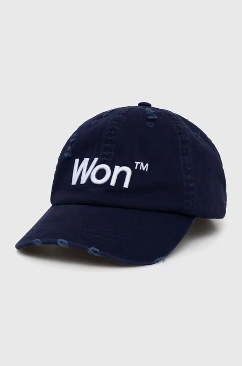 Βαμβακερό καπέλο του μπέιζμπολ Won Hundred χρώμα: ναυτικό μπλε