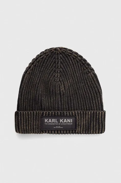 Bavlněná čepice Karl Kani černá barva