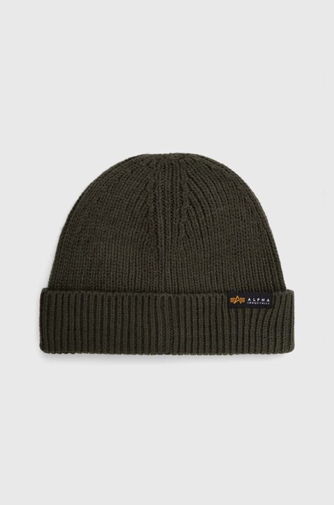 Alpha Industries căciulă Dockers Beanie culoarea verde, din țesătură uni 138905.142