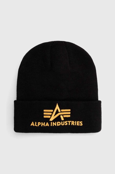 Καπέλο Alpha Industries χρώμα: μαύρο