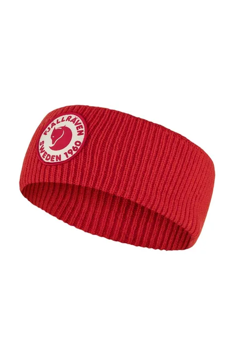 Fjallraven wool headband 1960 Logo red color F87082.334