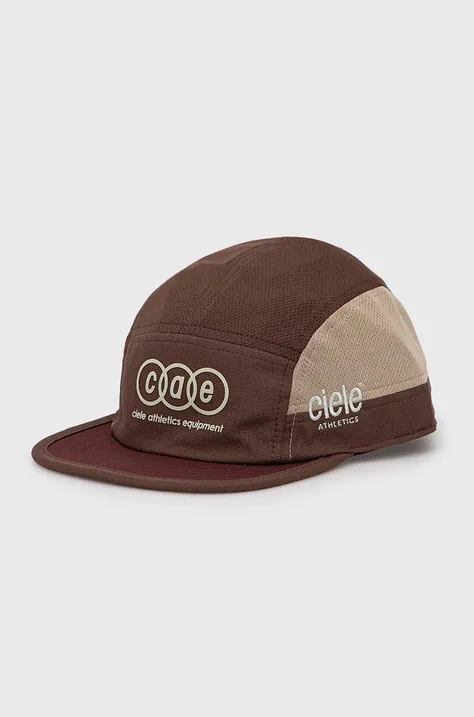 Ciele Athletics czapka z daszkiem ALZCap - EQ CLALZCEQ.DB001 kolor brązowy z aplikacją