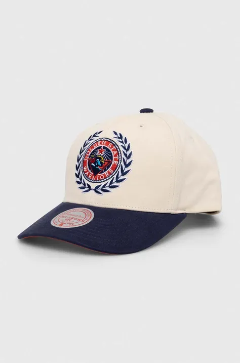 Βαμβακερό καπέλο του μπέιζμπολ Mitchell&Ness χρώμα: άσπρο