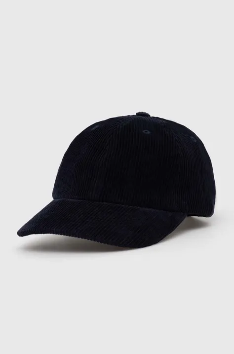Norse Projects cotton baseball cap Wide Wale Corduroy Sports Cap navy blue color N80-0131-7004