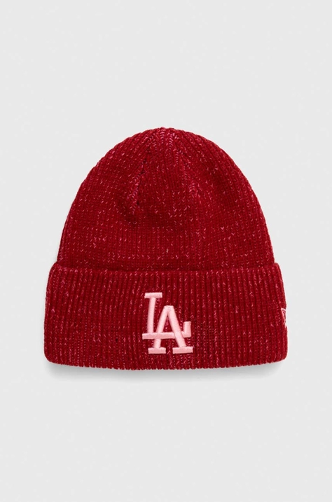 Шапка New Era колір червоний  LOS ANGELES DODGERS