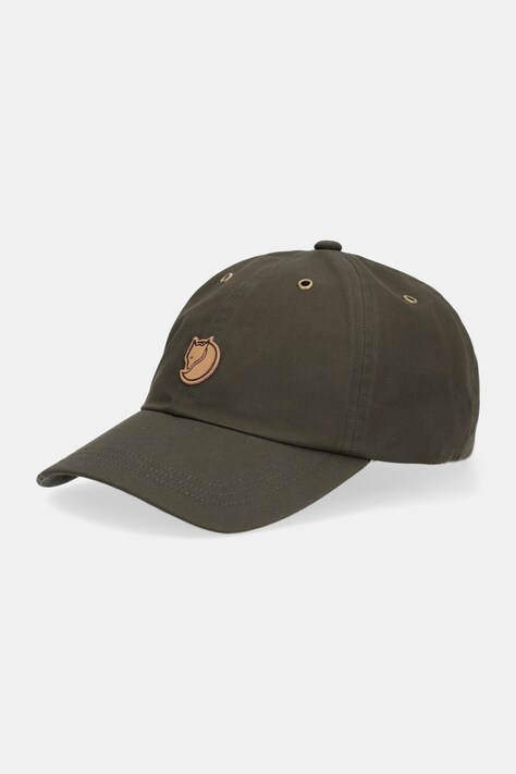 Fjallraven czapka z daszkiem Vidda kolor zielony z aplikacją F77357