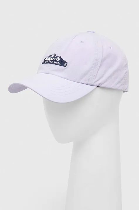 Bombažna bejzbolska kapa Vans vijolična barva