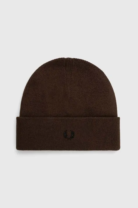 Fred Perry wool beanie brown color C9160.Q21