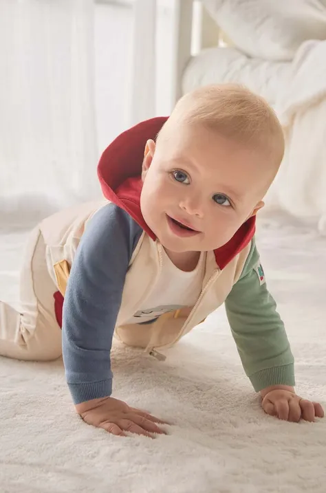 Mayoral Newborn dres niemowlęcy kolor beżowy