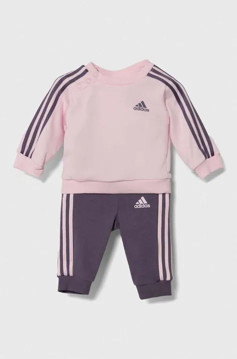 Βρεφική φόρμα adidas I 3S JOG χρώμα: ροζ