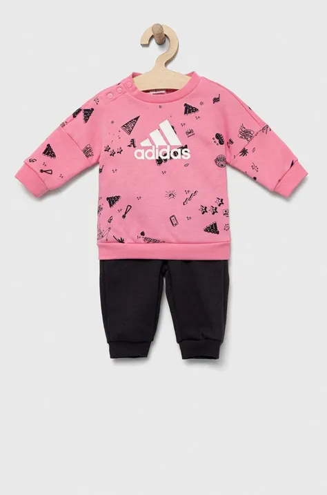 Cпортивний костюм для немовлят adidas I BLUV Q3 CSET колір рожевий