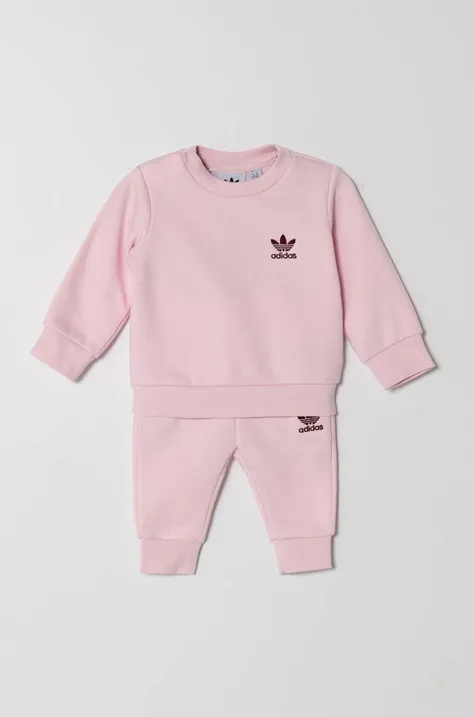 Cпортивний костюм для немовлят adidas Originals колір рожевий