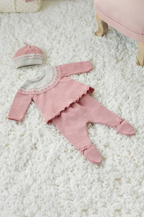 Mayoral Newborn komplet bawełniany niemowlęcy Gift box kolor różowy