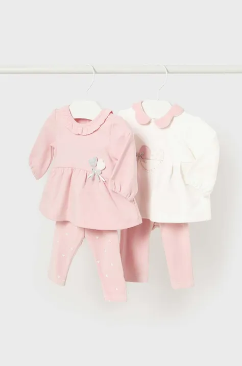 Mayoral Newborn komplet niemowlęcy 2-pack kolor różowy