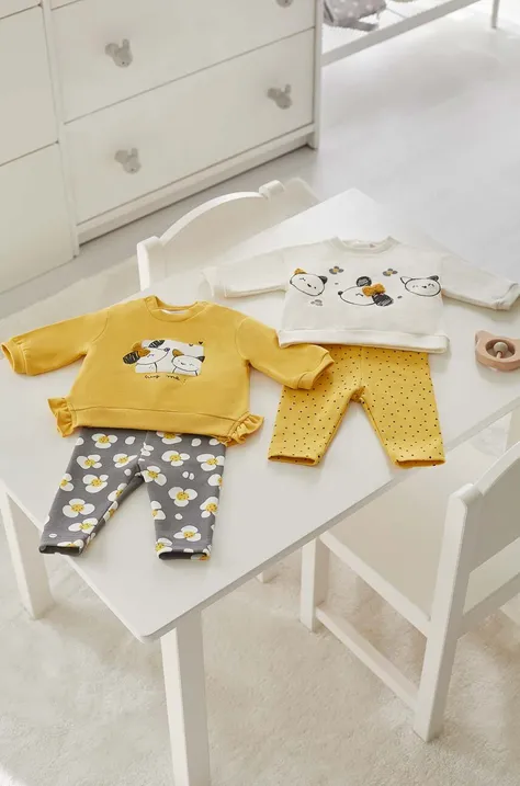 Mayoral Newborn komplet niemowlęcy 2-pack kolor żółty