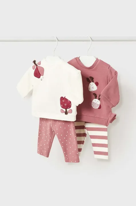Mayoral Newborn komplet niemowlęcy 2-pack kolor różowy