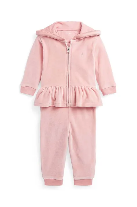 Спортивный костюм для младенцев Polo Ralph Lauren цвет розовый