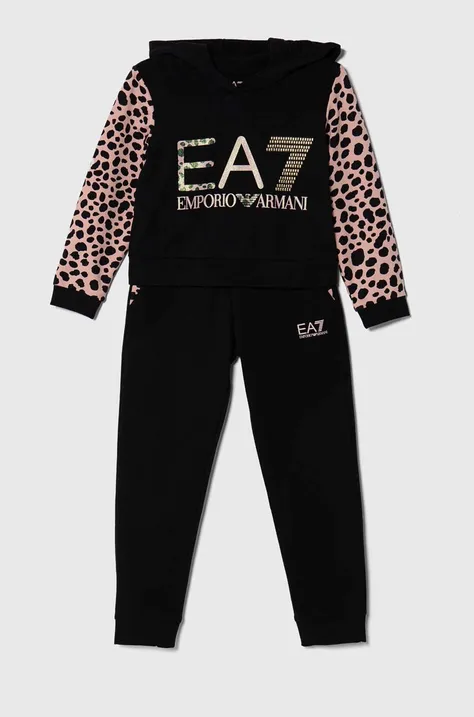 EA7 Emporio Armani dres dziecięcy kolor czarny