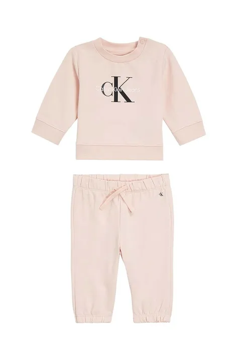 Παιδική φόρμα Calvin Klein Jeans χρώμα: ροζ