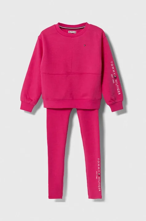 Παιδικό σετ Tommy Hilfiger χρώμα: ροζ