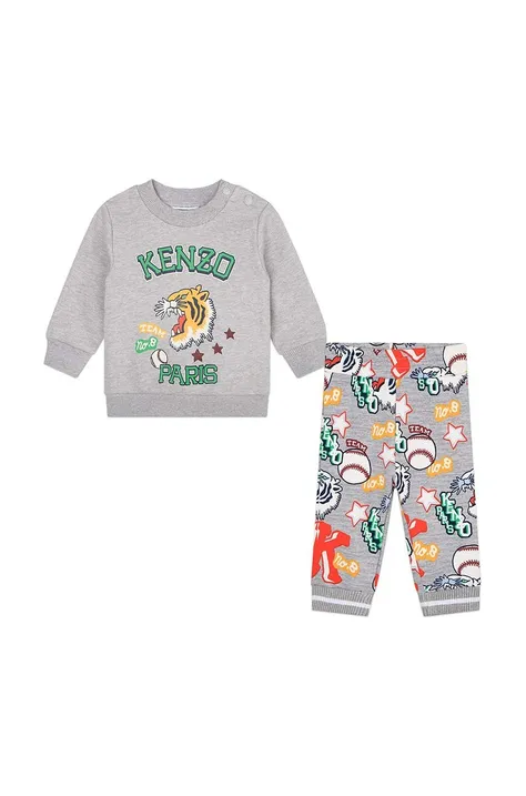 Homewear komplet Kenzo Kids boja: siva