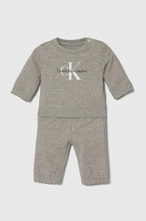 Cпортивний костюм для немовлят Calvin Klein Jeans колір сірий