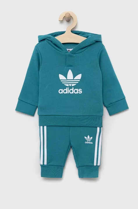 adidas Originals dres niemowlęcy kolor turkusowy