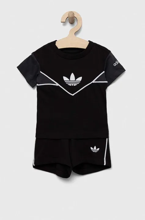 adidas Originals dres bawełniany niemowlęcy kolor czarny