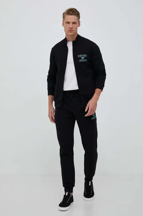 Спортивний костюм Emporio Armani Underwear чоловічий колір чорний