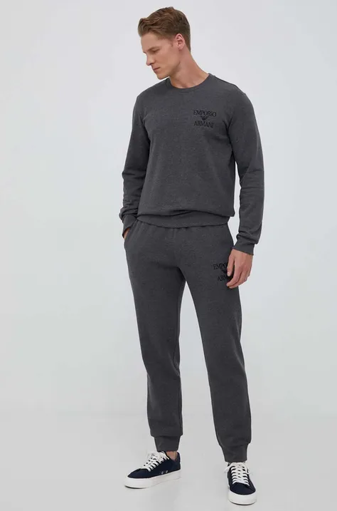 Tepláková súprava Emporio Armani Underwear šedá farba