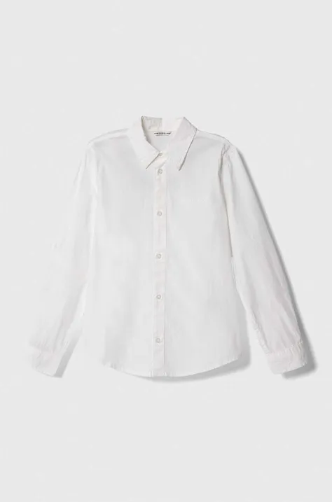 Παιδικό πουκάμισο Guess χρώμα: άσπρο