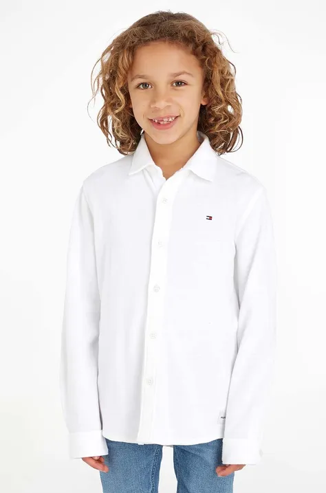 Tommy Hilfiger koszula bawełniana dziecięca kolor biały