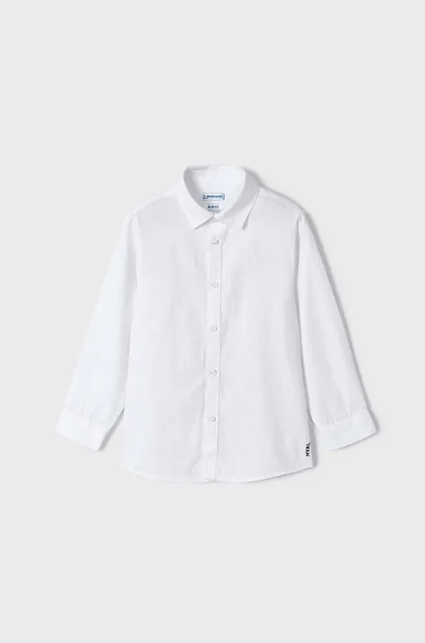 Dječja pamučna košulja Mayoral boja: bijela