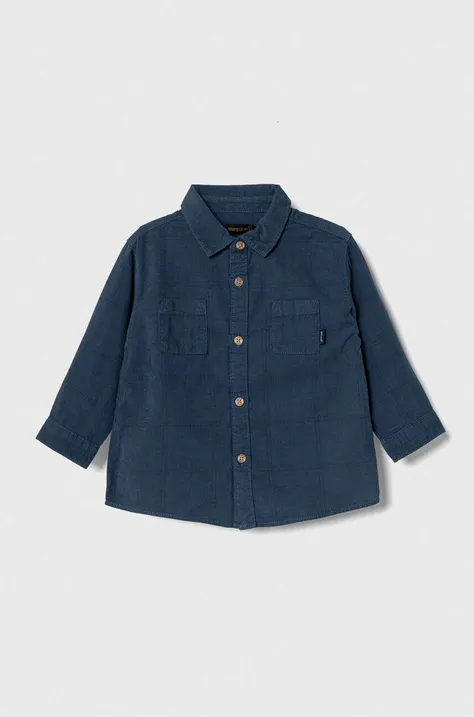 Μωρό βαμβακερό πουκάμισο Mayoral χρώμα: ναυτικό μπλε