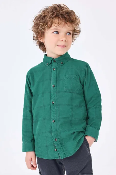 Mayoral koszula bawełniana dziecięca kolor zielony
